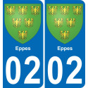 02 Eppes placa etiqueta de registro de la ciudad