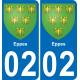 02 Eppes sticker plate registration city
