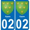 64 Pau autocollant sticker plaque immatriculation auto ville