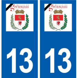 13 Gréasque logo ville autocollant plaque sticker