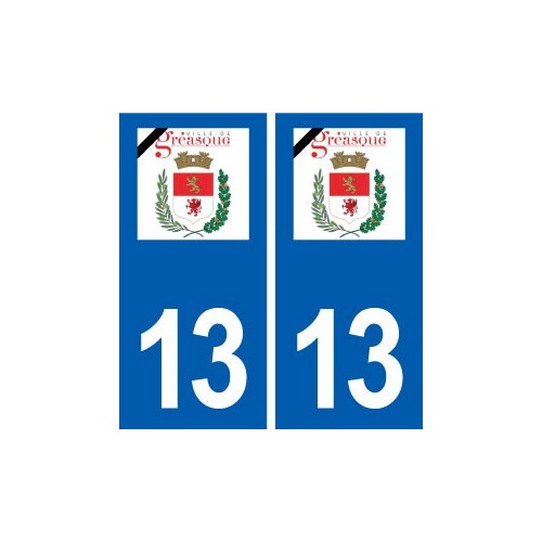 13 Gréasque logo ville autocollant plaque sticker