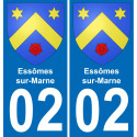 02 Essômes-sur-Marne adesivo piastra di registrazione city