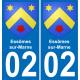 02 Essômes-sur-Marne sticker plate registration city