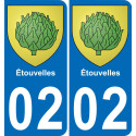 02 Étouvelles-aufkleber plakette ez stadt