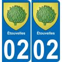 02 Étouvelles sticker plate registration city