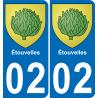 64 Pau autocollant sticker plaque immatriculation auto ville