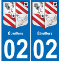 02 Étreillers placa etiqueta de registro de la ciudad