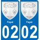 64 Pau autocollant sticker plaque immatriculation auto ville