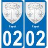 02 Fayet placa etiqueta de registro de la ciudad
