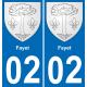 64 Pau autocollant sticker plaque immatriculation auto ville