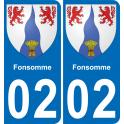 02 Fonsomme sticker plate registration city