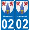 02 Fonsomme sticker plate registration city