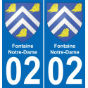02 Fontaine-Notre-Dame adesivo piastra di registrazione city