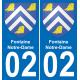 02 Fontaine-Notre-Dame autocollant sticker plaque immatriculation auto ville
