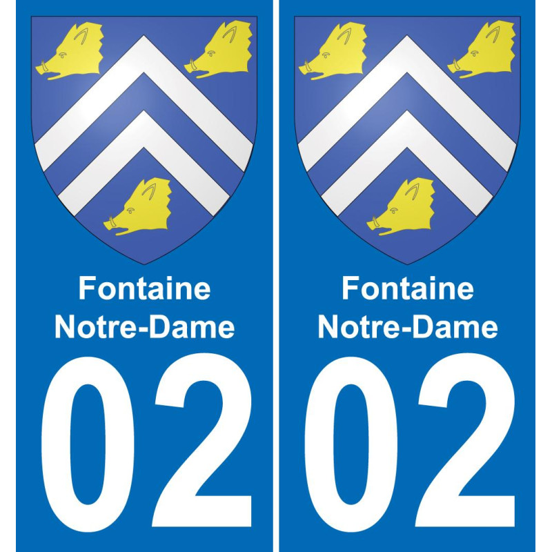 02 Fontaine-Notre-Dame adesivo piastra di registrazione city