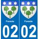 02 Foreste sticker plate registration city