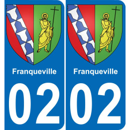 02 Franqueville sticker plate registration city