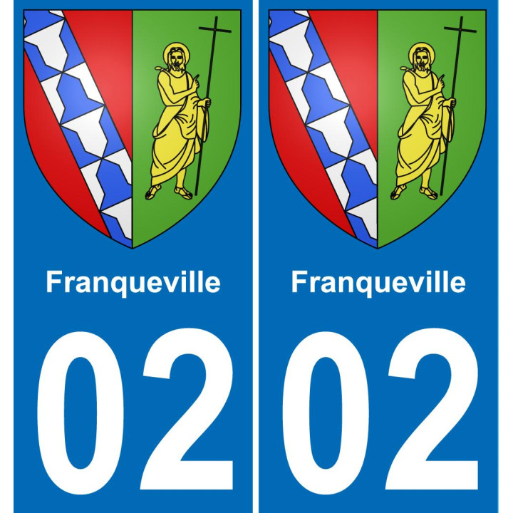 02 Franqueville-aufkleber plakette ez stadt