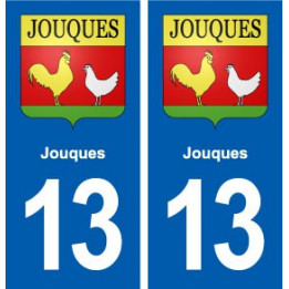 13 Jouques blason ville autocollant plaque sticker