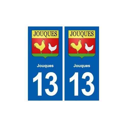 13 Jouques blason ville autocollant plaque sticker