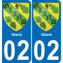 02 Gland placa etiqueta de registro de la ciudad