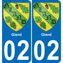 64 Pau autocollant sticker plaque immatriculation auto ville