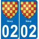 64 Pau autocollant sticker plaque immatriculation auto ville