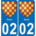 64 Pau autocollant sticker plaque immatriculation auto ville