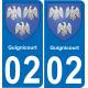 64 Pau autocollant sticker plaque immatriculation auto ville