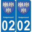 02 Guignicourt-aufkleber plakette ez stadt