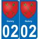 02 Guivry autocollant sticker plaque immatriculation auto ville