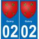 02 Guivry autocollant sticker plaque immatriculation auto ville
