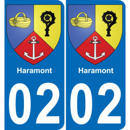 02 Haramont placa etiqueta de registro de la ciudad