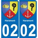 02 Haramont sticker plate registration city