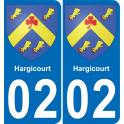 02 Hargicourt-aufkleber plakette ez stadt