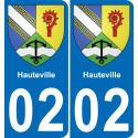 02 Hauteville placa etiqueta de registro de la ciudad