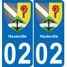 02 Hauteville placa etiqueta de registro de la ciudad
