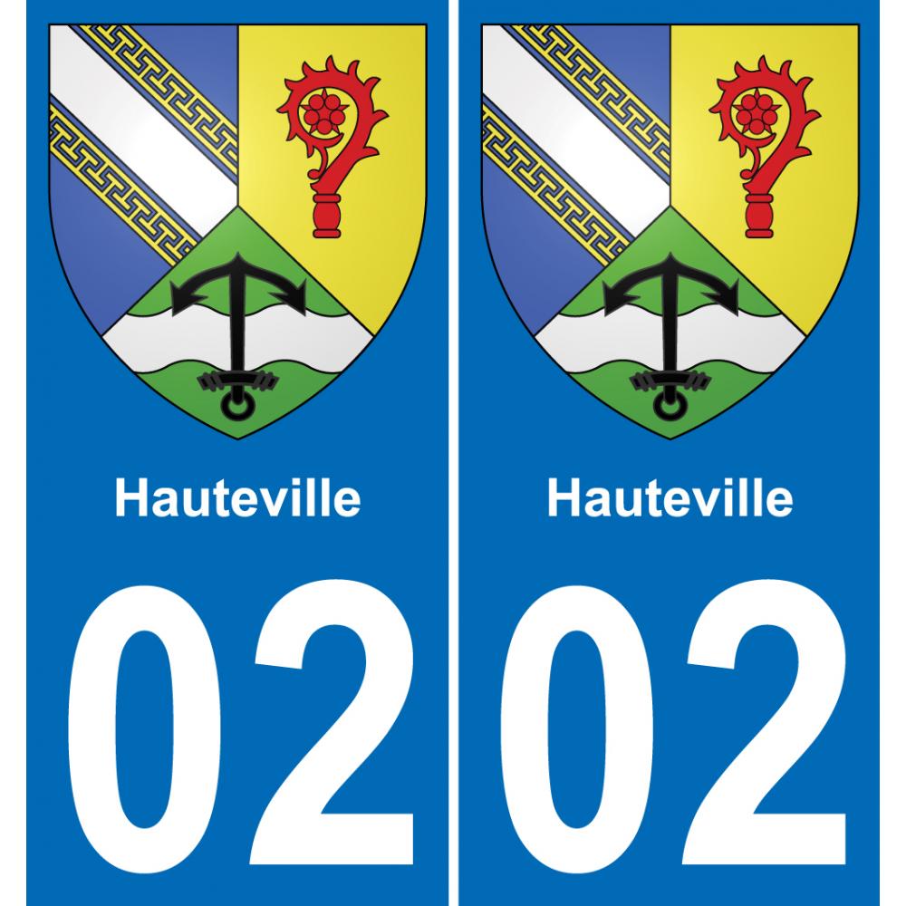 02 Hauteville placa etiqueta de registro de la ciudad