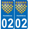 02 Homblières sticker plate registration city