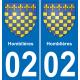 02 Homblières-aufkleber plakette ez stadt