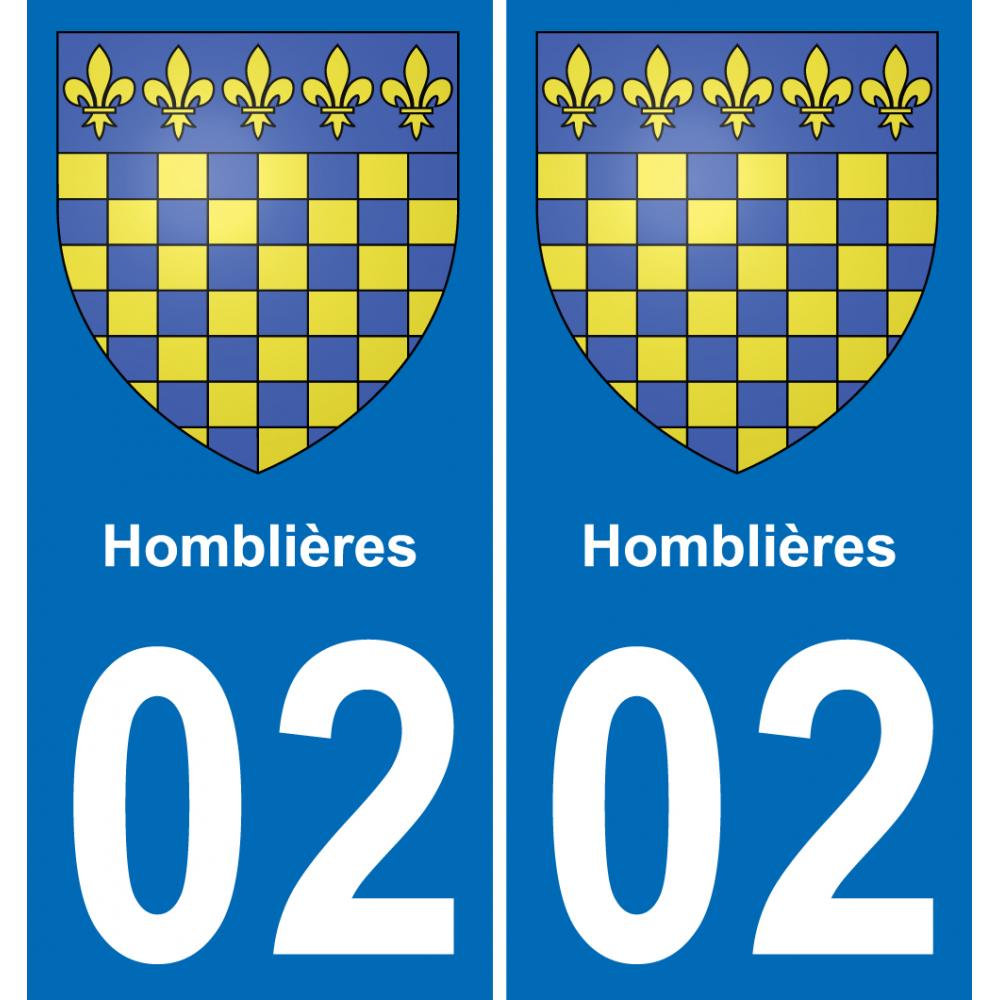 02 Homblières-aufkleber plakette ez stadt