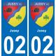 02 Jussy-aufkleber plakette ez stadt