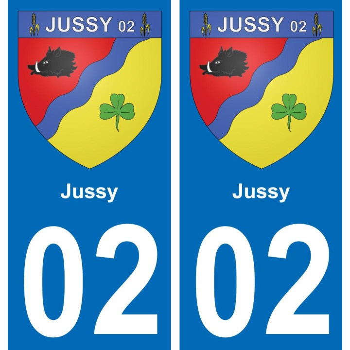 02 Jussy-aufkleber plakette ez stadt