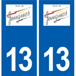 13 Jouques logo ville autocollant plaque sticker