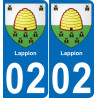 02 Lappion placa etiqueta de registro de la ciudad