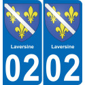 02 Laversine placa etiqueta de registro de la ciudad