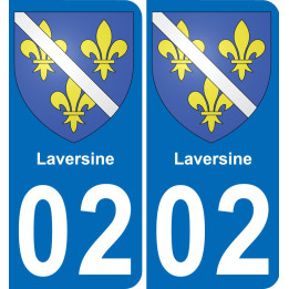 02 Laversine sticker plate registration city