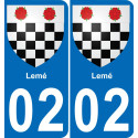 02 Lemé-aufkleber plakette ez stadt