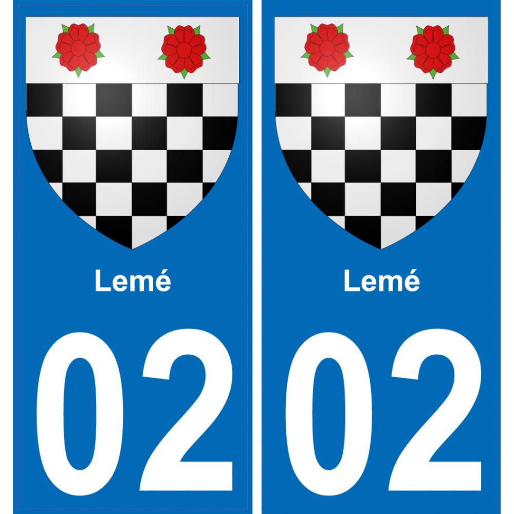 02 Lemé placa etiqueta de registro de la ciudad