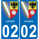 02 Lempire placa etiqueta de registro de la ciudad